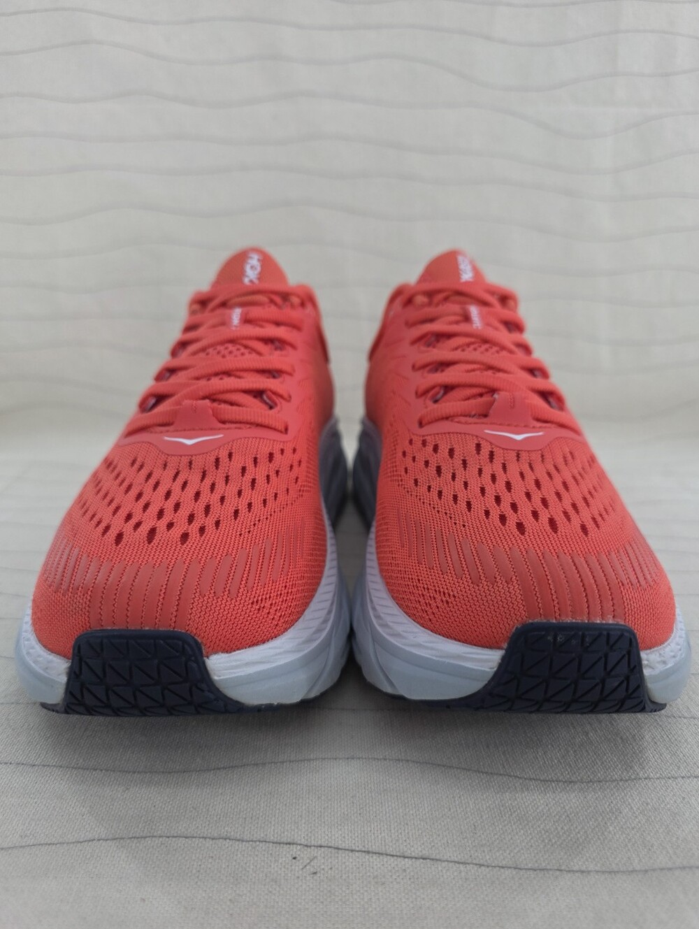 Hoka One One Womens Clifton 7 Coral Gray Running Shoes 1110509 HCWH Size 8 - Picture 4 of 11